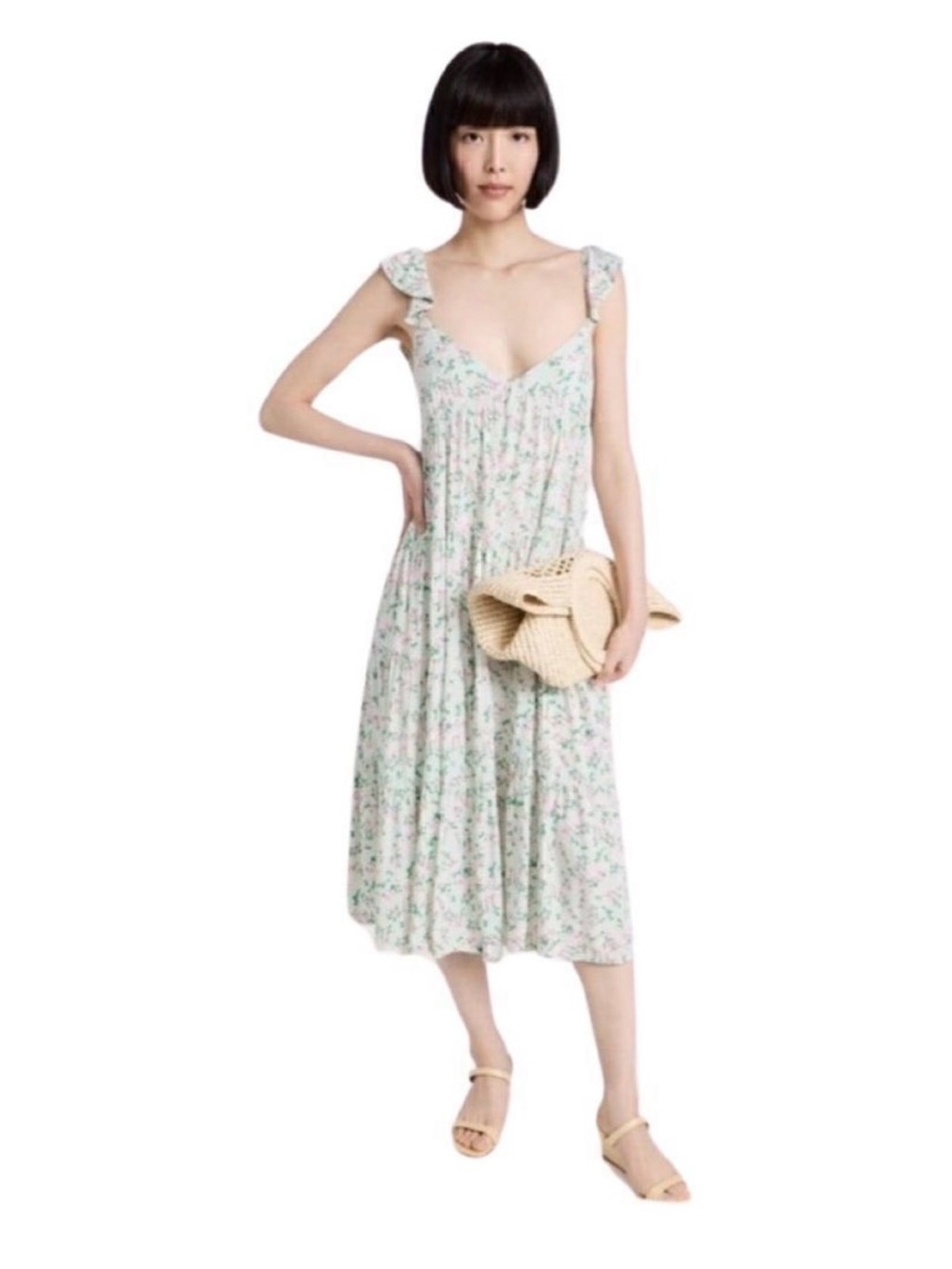 Sokie Collective Summer Flutter Midi Dress XS